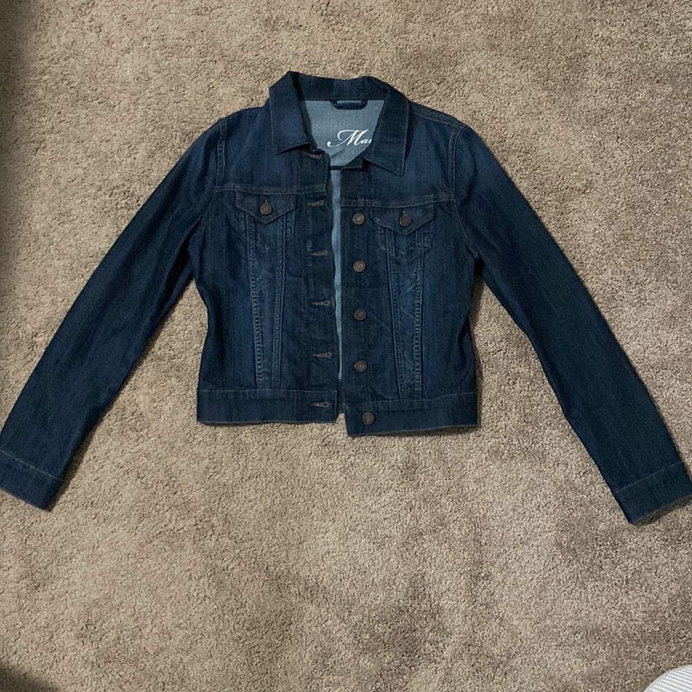 Mavi Dark Denim Jacket with Bronze Buttons
